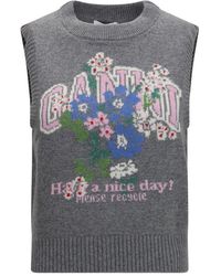 Ganni - Wool Oves Aries Sleeveles Sweater - Lyst