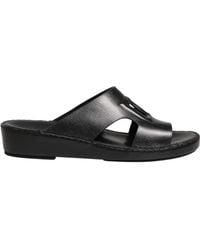 Dolce & Gabbana - Leather Cutout Dg Logo Sandals Shoes - Lyst