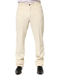 Burberry - Beige Corduroy Cotton Straight Men Trouser Pants - Lyst