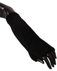 Dolce & Gabbana - Knitted Fingerless Elbow Length Gloves - Lyst
