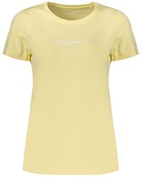 Pepe Jeans - Yellow Cotton 's T - Lyst