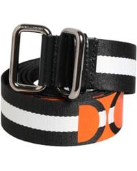 Dolce & Gabbana - Logo Stripe Buckle Belt - Lyst