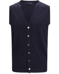 Aragona Cashmere - Blue Wool Oves Aries Sleeveles Sweater - Lyst