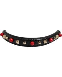 Dolce & Gabbana - Black Embellished Leather Bag Handle Shoulder Strap - Lyst