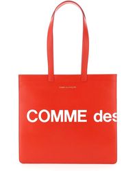 Comme des Garçons - Comme Des Garcons Wallet Leather Tote Bag With Logo - Lyst