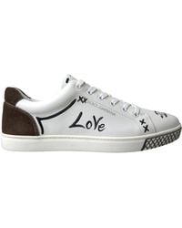 Dolce & Gabbana - Sleek Leather Casual Sneakers - Lyst