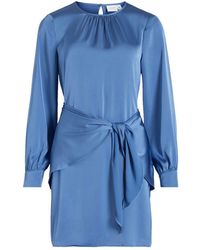 VILA CLOTHES - Blue Recycled Polyester Dress - Lyst