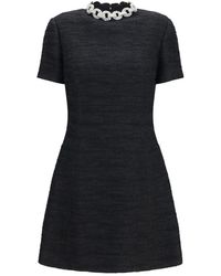 Valentino - Black Cotton Casual Dress - Lyst