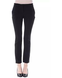 Byblos - Black Polyester Pants - Lyst