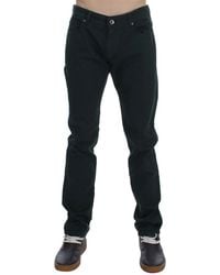 Ermanno Scervino - Green Cotton Denim Stretch Straight Fit Jeans - Lyst