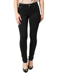 Dolce & Gabbana - Black Cotton Stretch Skinny Denim Jeans - Lyst