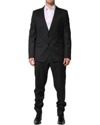 Dolce & Gabbana - Dark Gray Wool Single Breasted 2 Piece Suit - Lyst