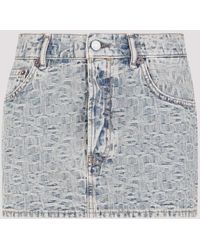 Acne Studios - Blue Cotton Skirt - Lyst
