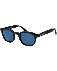 Replay Acetate Sunglasses in Blue | Lyst UK display picture 3