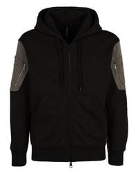 Neil Barrett - Cotton Logo Hooded Sweatshirt - Lyst
