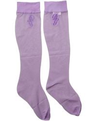 Dolce & Gabbana - Purple Knee High Sheer Nylon Accessory Socks - Lyst