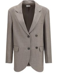 P.A.R.O.S.H. - Beige Wool Oves Aries Blazer - Lyst