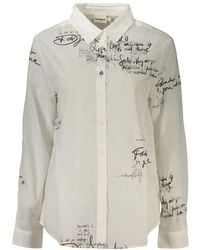 Desigual - White Cotton 's Shirt - Lyst