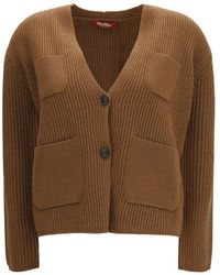 Max Mara - Brown Wool Oves Aries Cardigan - Lyst
