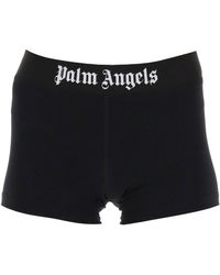 Palm Angels - Sporty Shorts With Branded Stripe - Lyst