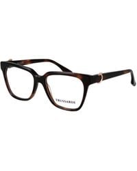 Trussardi - Brown Acetate Glasses (frames) - Lyst