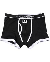 Dolce & Gabbana - Black Dg Interlock Regular Boxer Underwear - Lyst