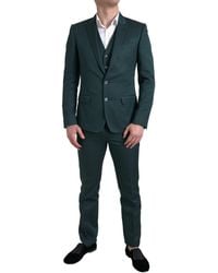 Dolce & Gabbana - Green 3 Piece Single Breasted Martini Suit - Lyst
