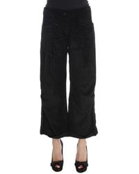 Ermanno Scervino - Velvet Cotton Capri Bootcut Pants - Lyst