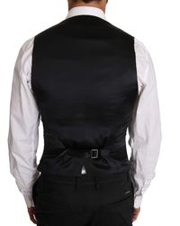 Dolce & Gabbana - Gray Wool Double Breasted Waistcoat Vest - Lyst