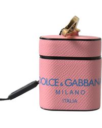 Dolce & Gabbana - Chic Calf Leather Airpods Case - Lyst