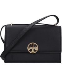 Tory Burch - Black Leather Crossbody Bag - Lyst