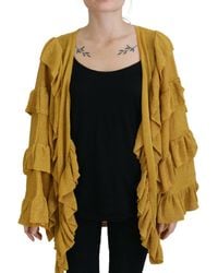 Aniye By - Long Sleeves Ruffled Cardigan Sweater - Lyst