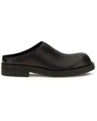 MM6 by Maison Margiela - Black Calf Leather Bos Taurus Mules - Lyst