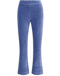 Avenue Montaigne - Blue Cotton Flared Pants - Lyst