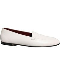 Dolce & Gabbana - White Leather Logo Slip On Men Loafers Shoes - Lyst