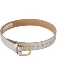 Dolce & Gabbana - Engraved-Toned Leather Belt - Lyst