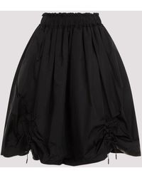 Simone Rocha - Black Elasticated Ruching Polyamide Midi Skirt - Lyst