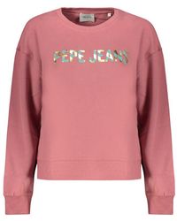 Pepe Jeans - Pink Cotton Sweatshirt - Lyst