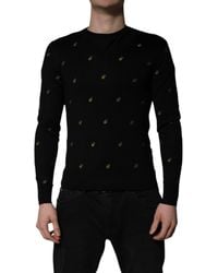 Dolce & Gabbana - Pineapple Embroidered Knit Sweater - Lyst