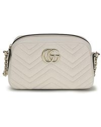 Gucci - White Calf Leather Bos Taurus Handbag - Lyst