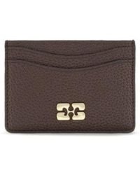 Ganni - Brown Recycled Polyester Wallet - Lyst