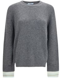 Prada - Gray Wool Oves Aries Sweatshirt - Lyst