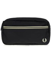 Fred Perry - Black Recycled Polyamide Shoulder Bag - Lyst