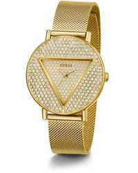 Guess - Gold Stainless Steel Dress Watch - Lyst