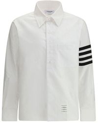 Thom Browne - White Cotton Dress Shirt - Lyst