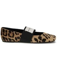 Givenchy - Beige Calf Leather Bos Taurus Ballet Flats - Lyst
