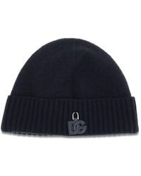 Dolce & Gabbana - Black Wool Oves Aries Beanie - Lyst