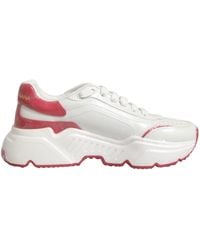Dolce & Gabbana - White Pink Daymaster Low Top Sneakers Shoes - Lyst