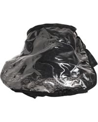 Dolce & Gabbana - Black Pvc Wide Brim Men Bucket Capello Hat - Lyst