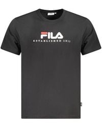 Fila - Black Cotton Unisex T - Lyst